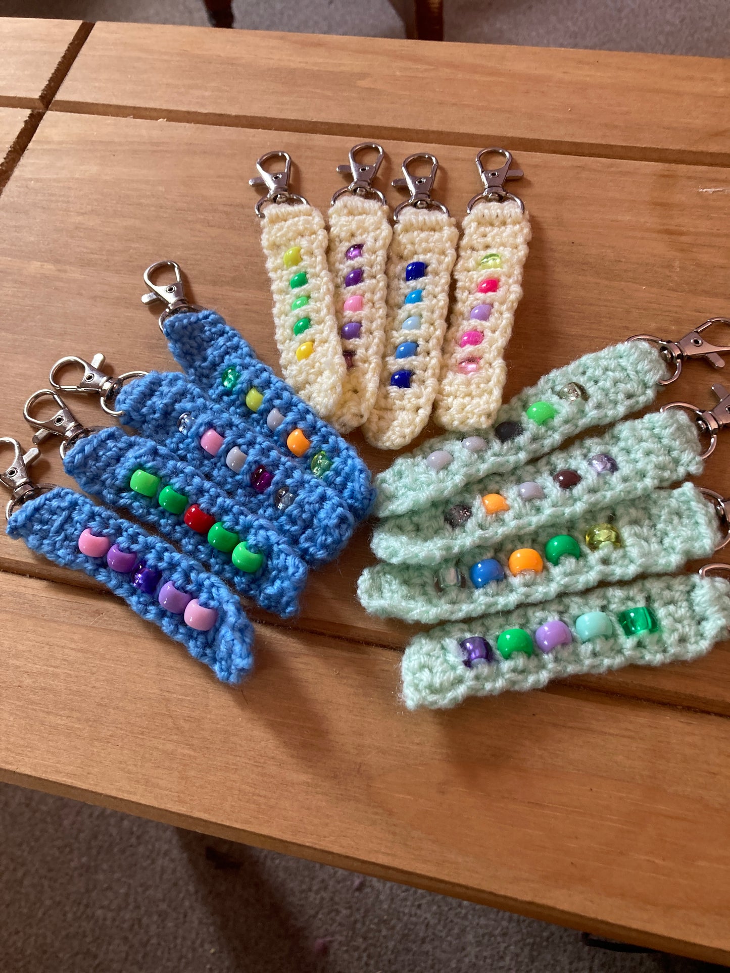 Fidget bead keychains