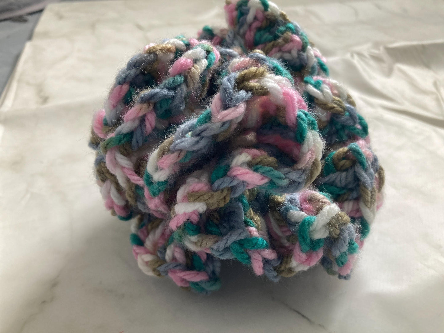 Multi colored sensory fidget ball, crochet silent fidget, large size tactile toy, gift for calming anxiety and stress, multicolored