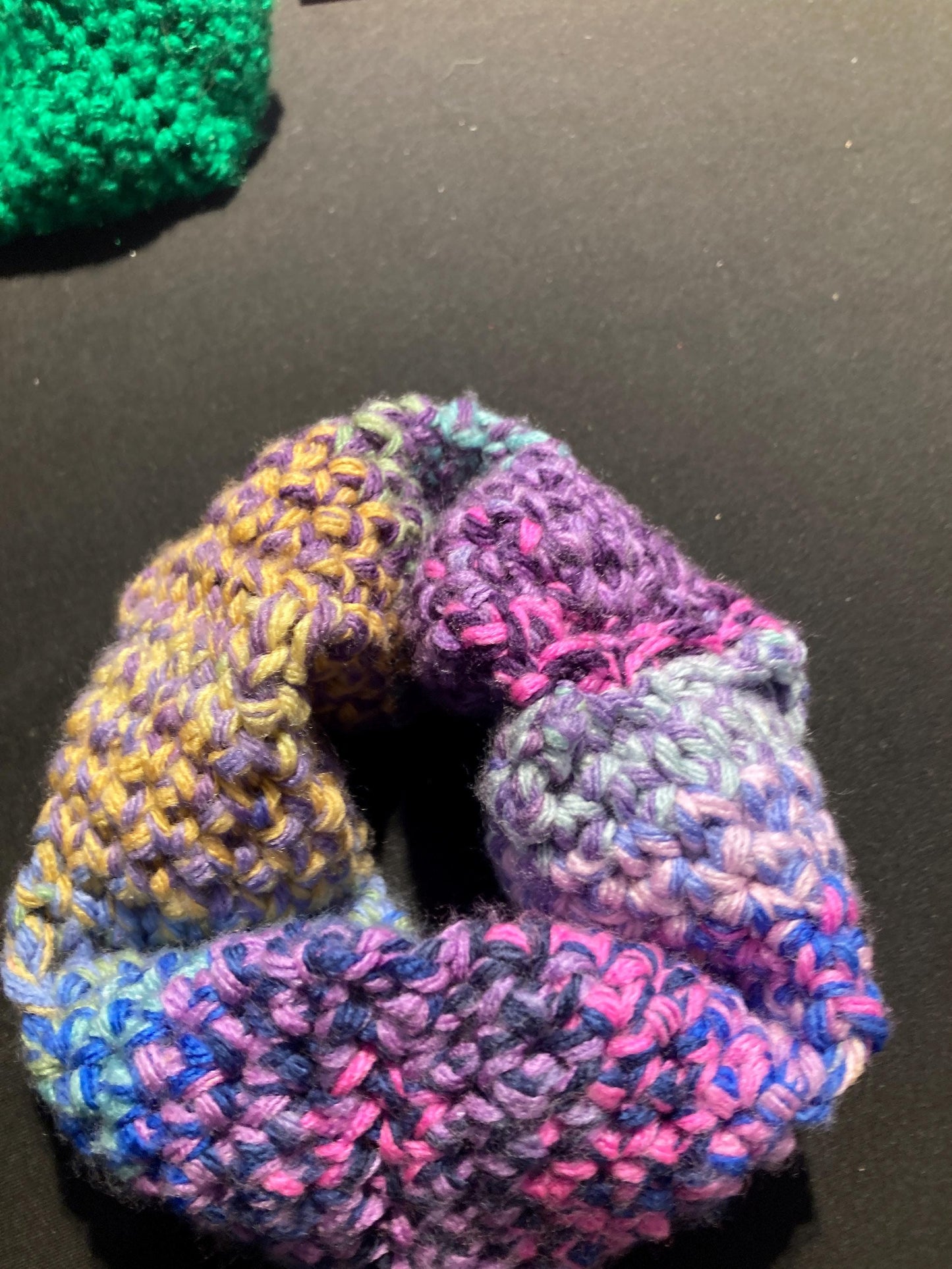 Crochet chunky fidget, rotating soft fidget, kaleidoscope, gift idea for dementia sufferer