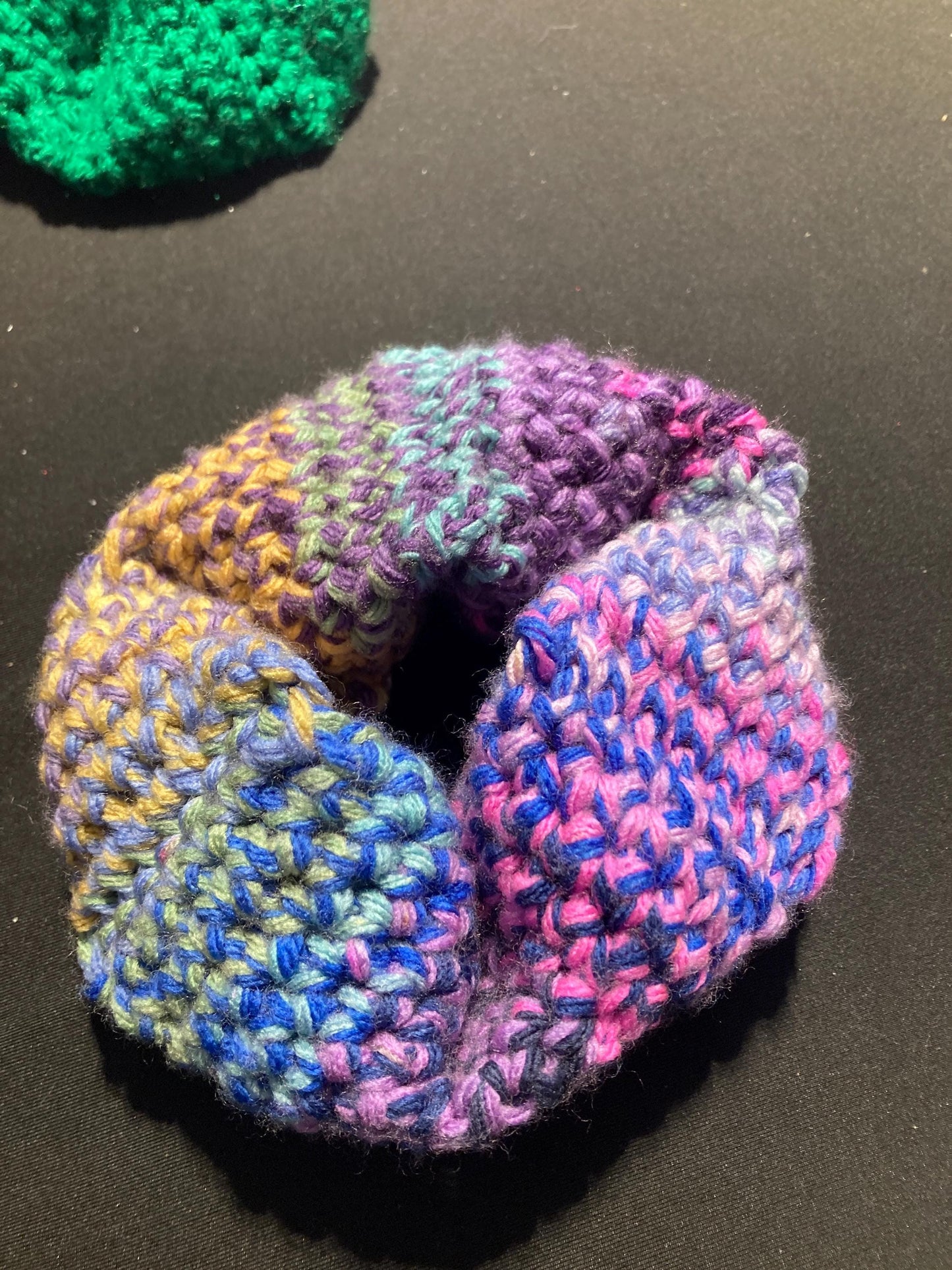 Crochet chunky fidget, rotating soft fidget, kaleidoscope, gift idea for dementia sufferer