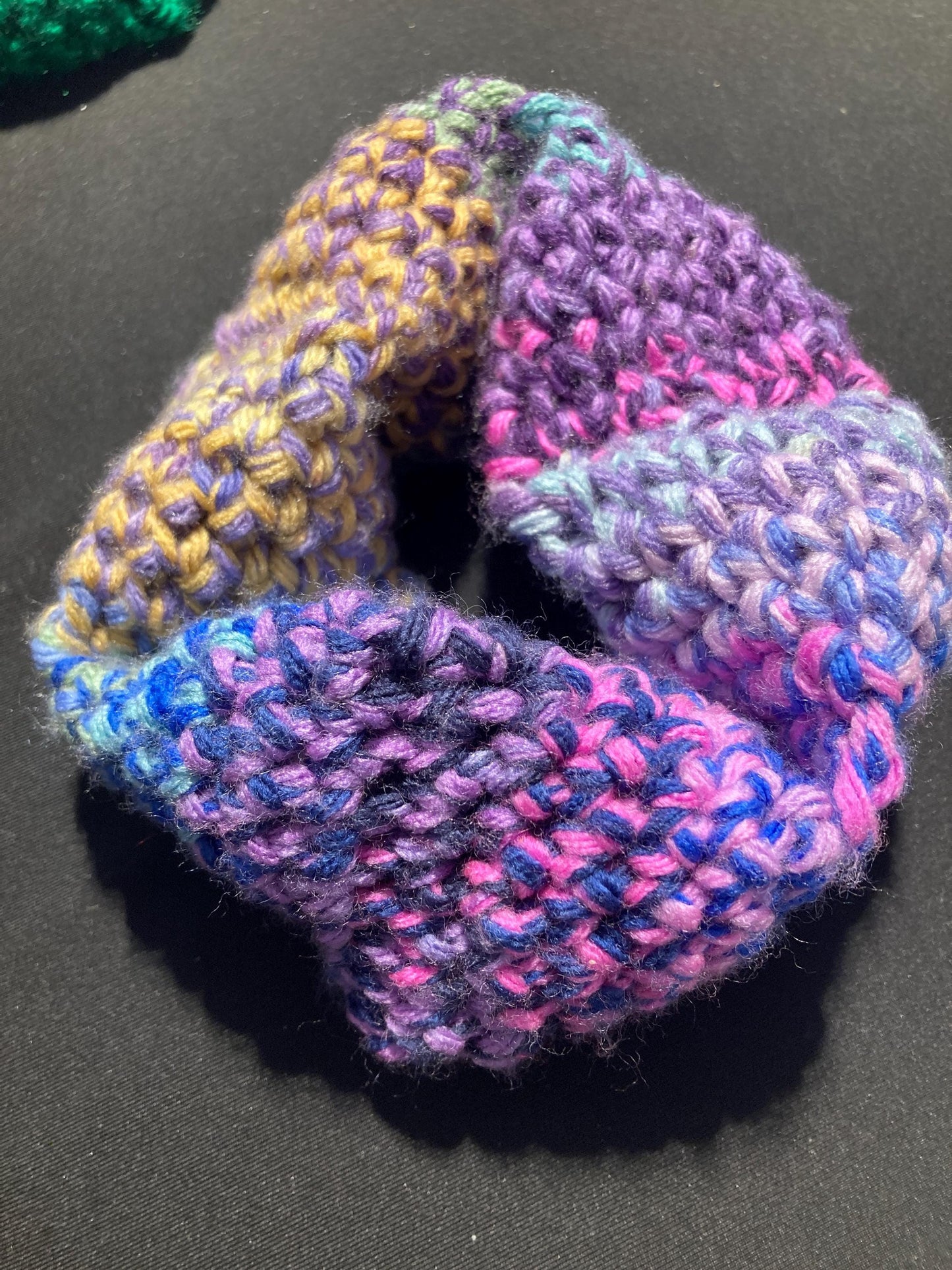 Crochet chunky fidget, rotating soft fidget, kaleidoscope, gift idea for dementia sufferer
