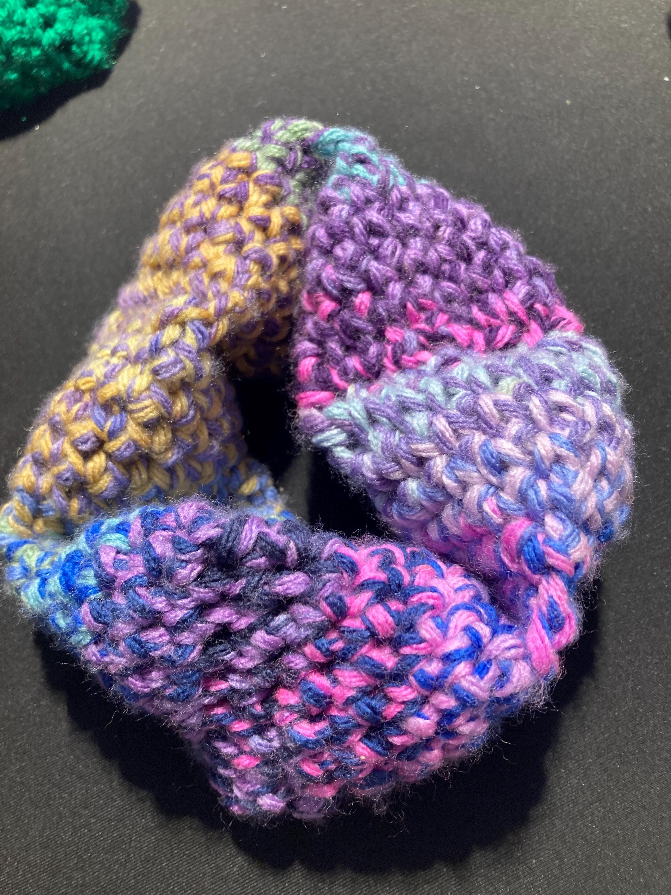 Crochet chunky fidget, rotating soft fidget, kaleidoscope, gift idea for dementia sufferer