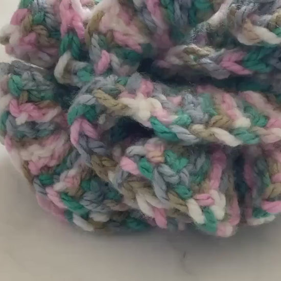 Multi colored sensory fidget ball, crochet silent fidget, large size tactile toy, gift for calming anxiety and stress, multicolored
