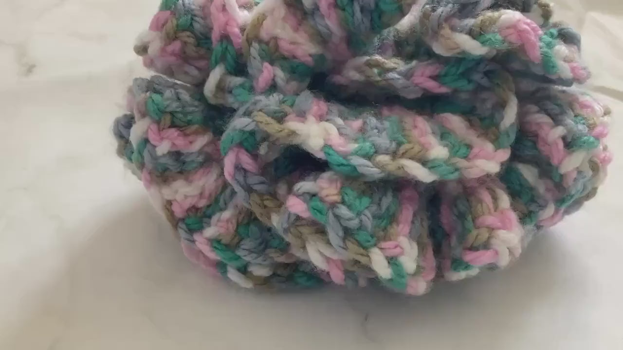 Multi colored sensory fidget ball, crochet silent fidget, large size tactile toy, gift for calming anxiety and stress, multicolored