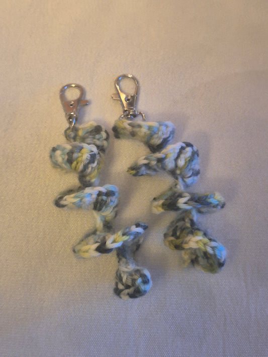 Fidget twirl keychains